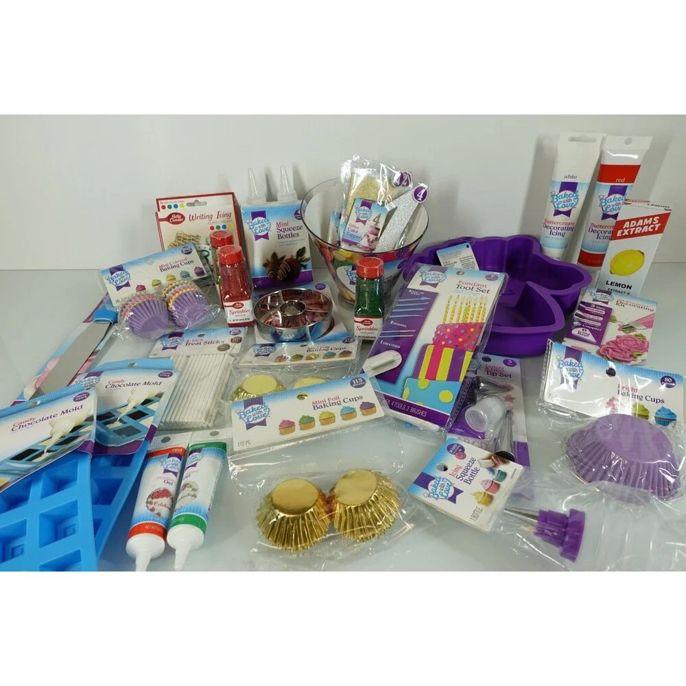 Cake And Cupcake Decorating Baking Supplies Tools Baked with Love Lot 30 Items